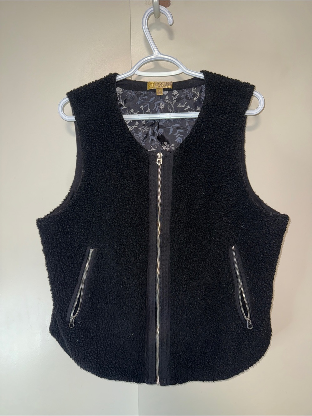 Black Sherpa Zip-Front Vest - Women's Jacket & Coat
